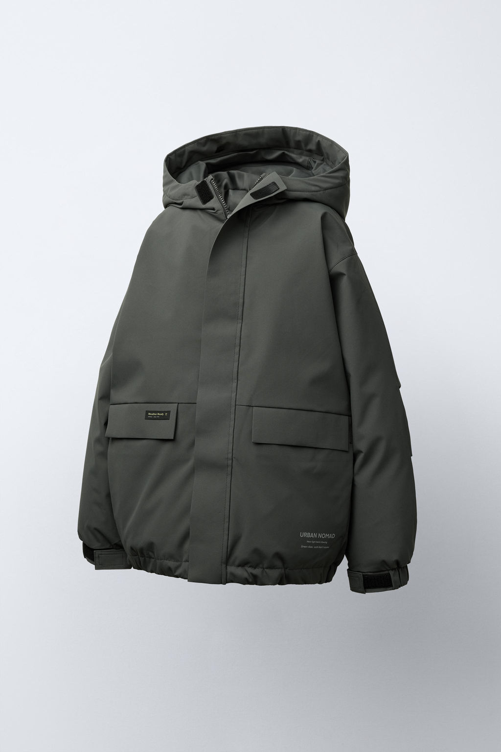 WATER-REPELLENT 50% FEATHER AND 50% DOWN PUFFER JACKET WITH LABEL