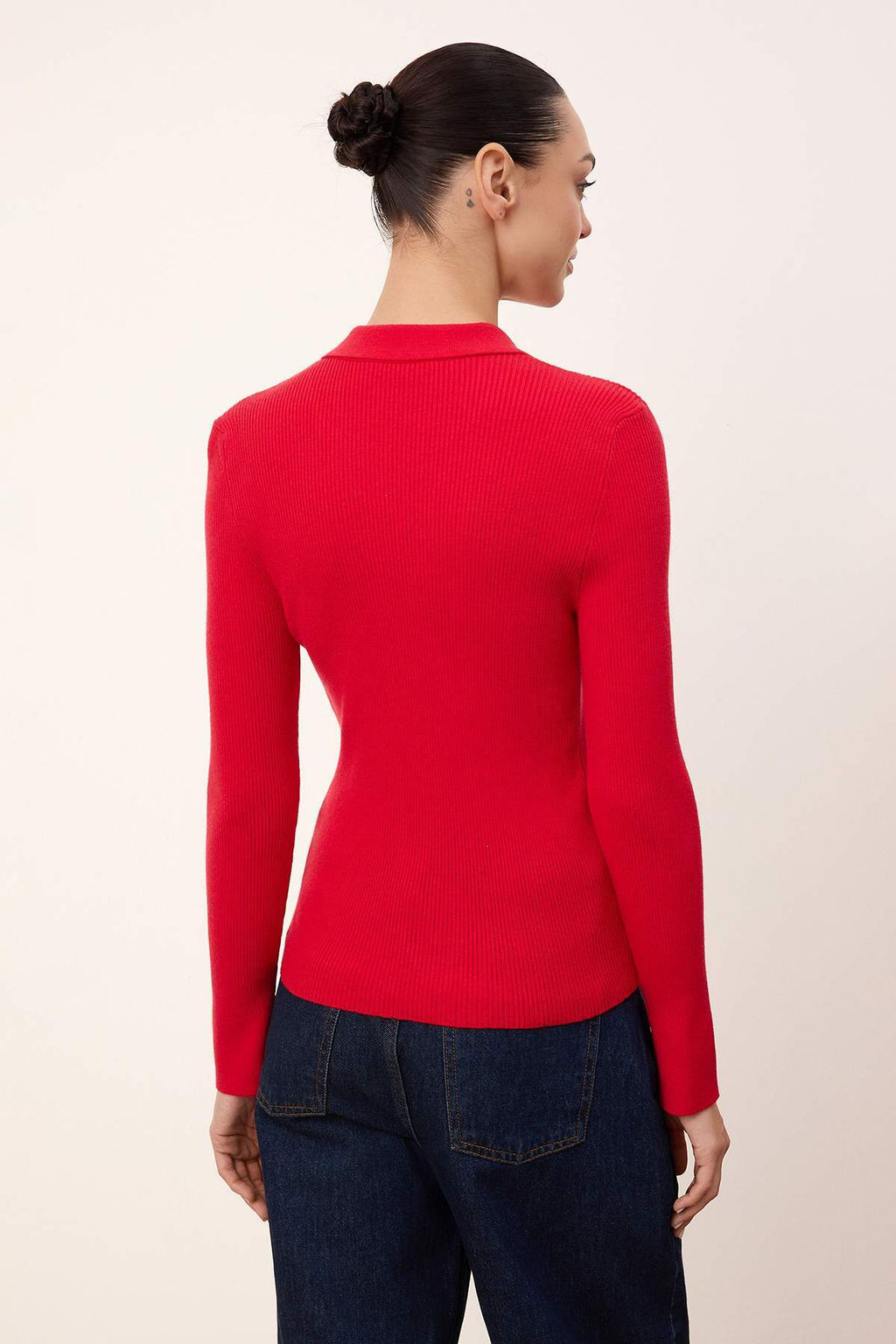 Wardrobe Essentials K?rm?z? Premium Iplik Polo Yaka Triko H?rka | TWOAW26HI00225