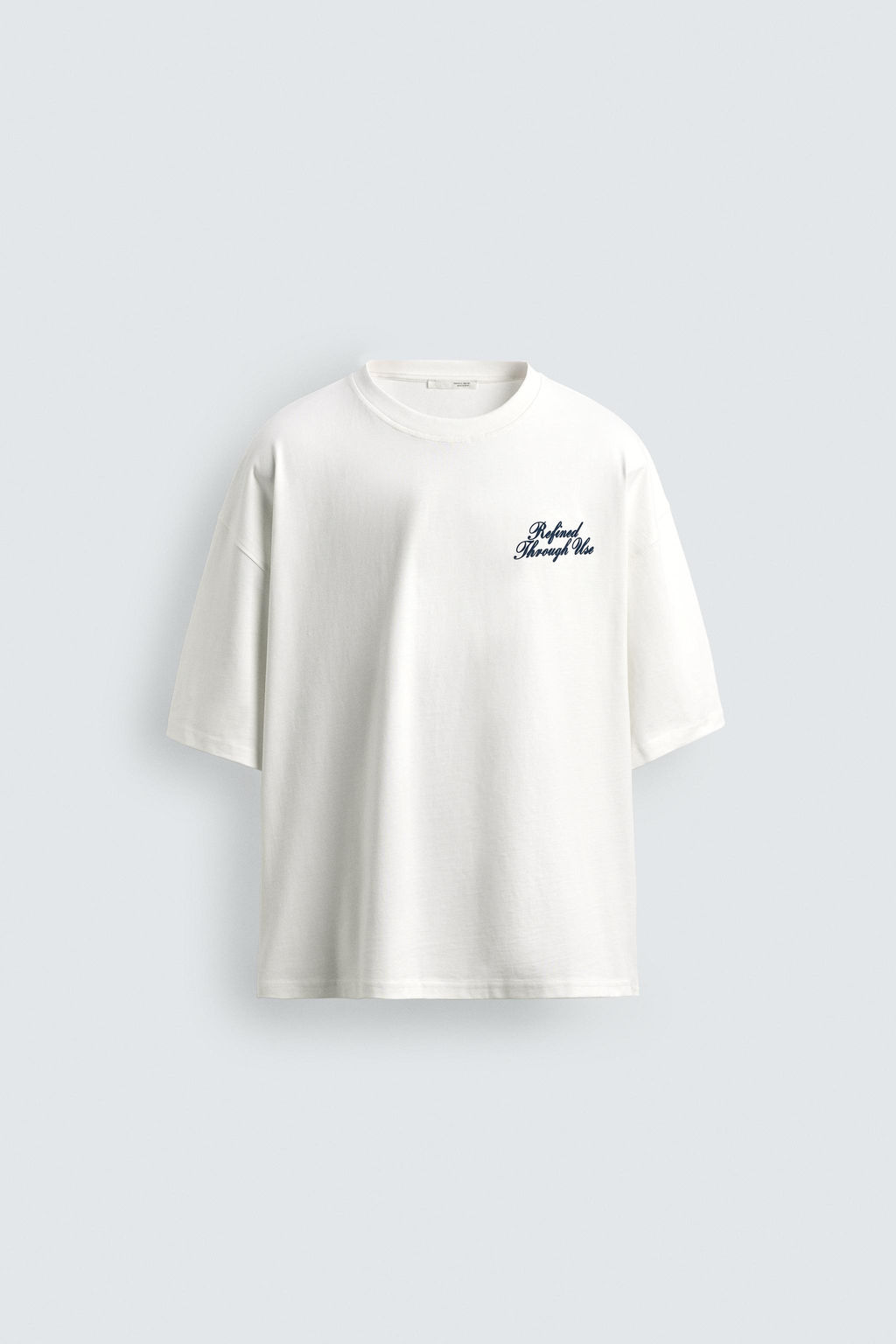 CAMISETA RELAXED FIT TEXTOS ESTAMPADOS / Blanco