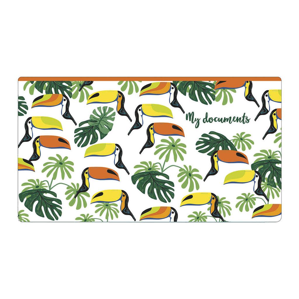 Папка для документов пластиковая арт. 53234/ 12 ТУКАНЫ (полипропилен, 26х14 см, одно отделение (-я),