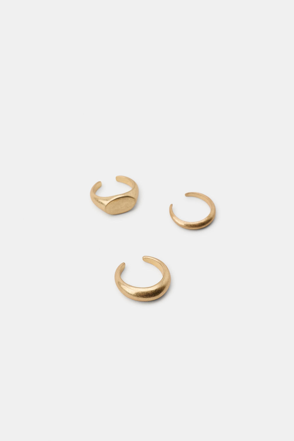 PACK 3 ANILLOS DEDO PIE SELLO / Dorado - Zara фото 3