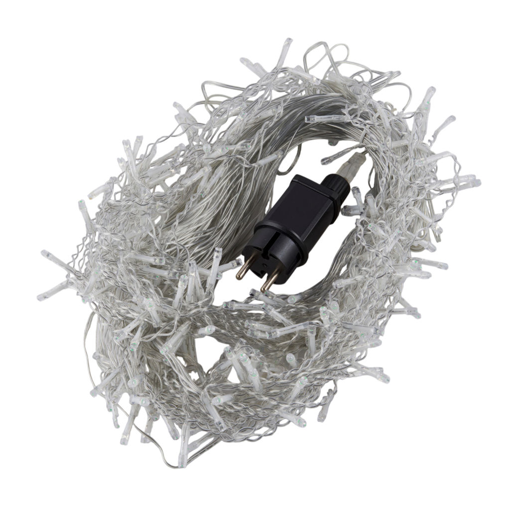 ULD-B50006-880/TTK WHITE IP44 Бахрома светодиодная с эффектом мерцания, 50м. Соединяемая. 880 светодиодов. Белый свет. Провод прозрачный. ТМ Uniel