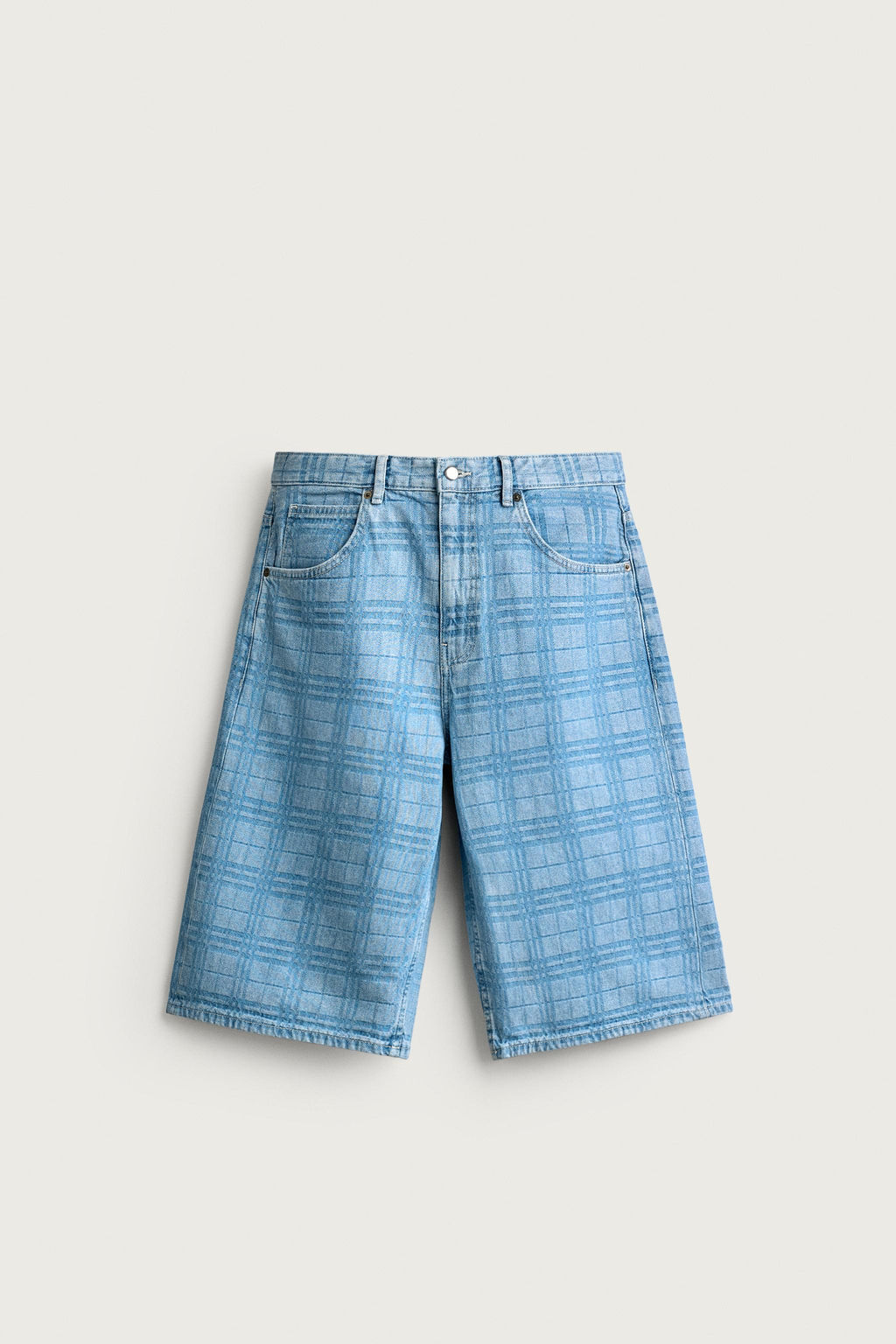 JORTS DENIM LAVADO ESTAMPADO / Azul claro - Zara фото 8