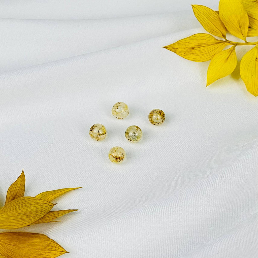 Бусины для украшений из желтого Топаза (5 шт)