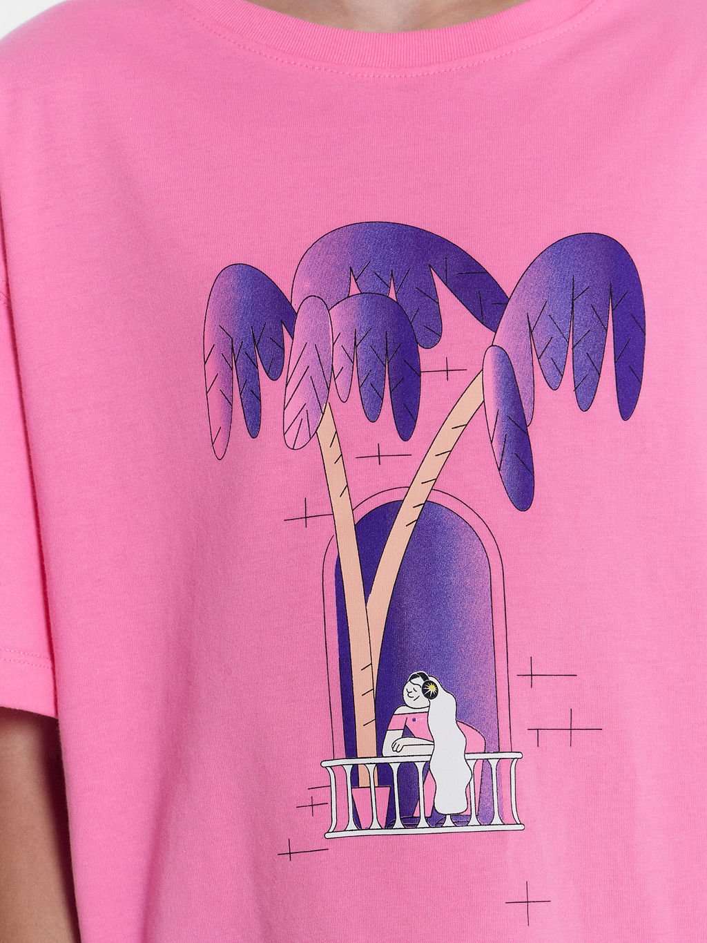 Футболка для девочек розовая с печатью - Mark formelle фото 6