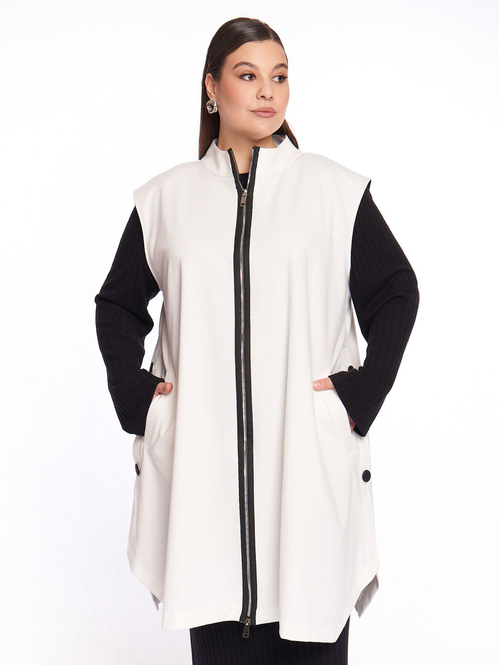 Удлиненный жилет GL03006WHT04