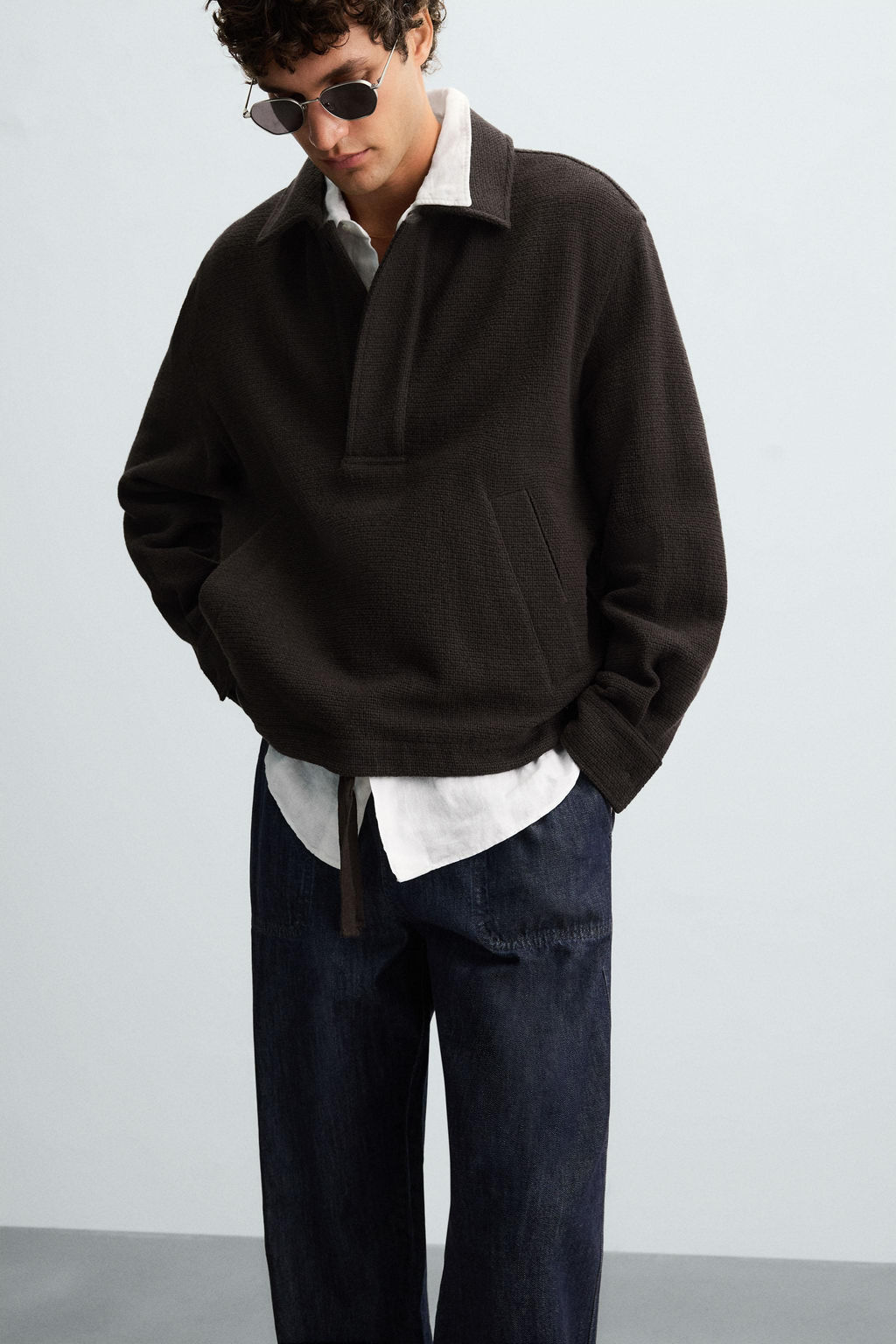 TEXTURED POLO OVERSHIRT - Zara фото 5
