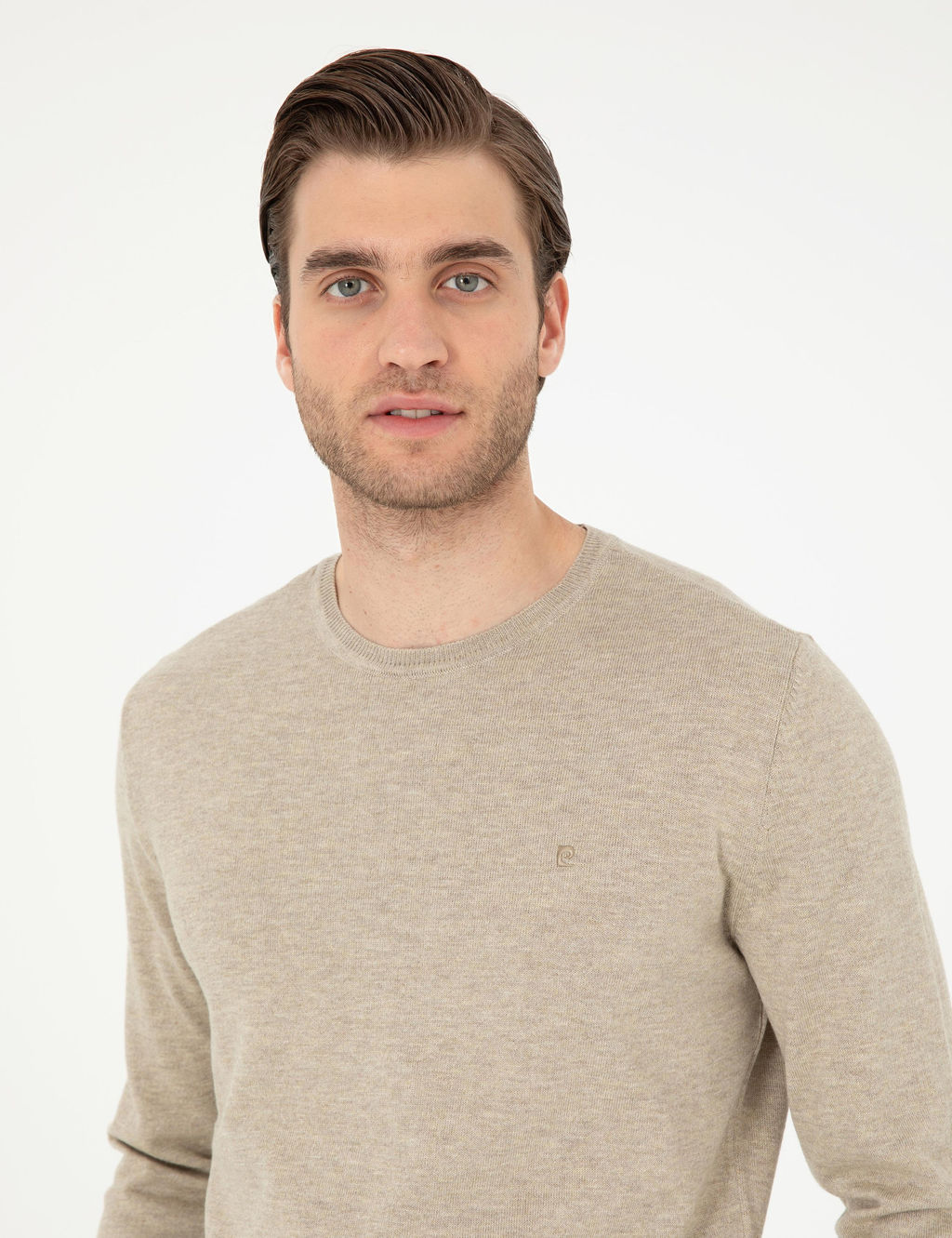 Kum Melanj Slim Fit Bisiklet Yaka Basic Triko Kazak - Pierre cardin фото 2