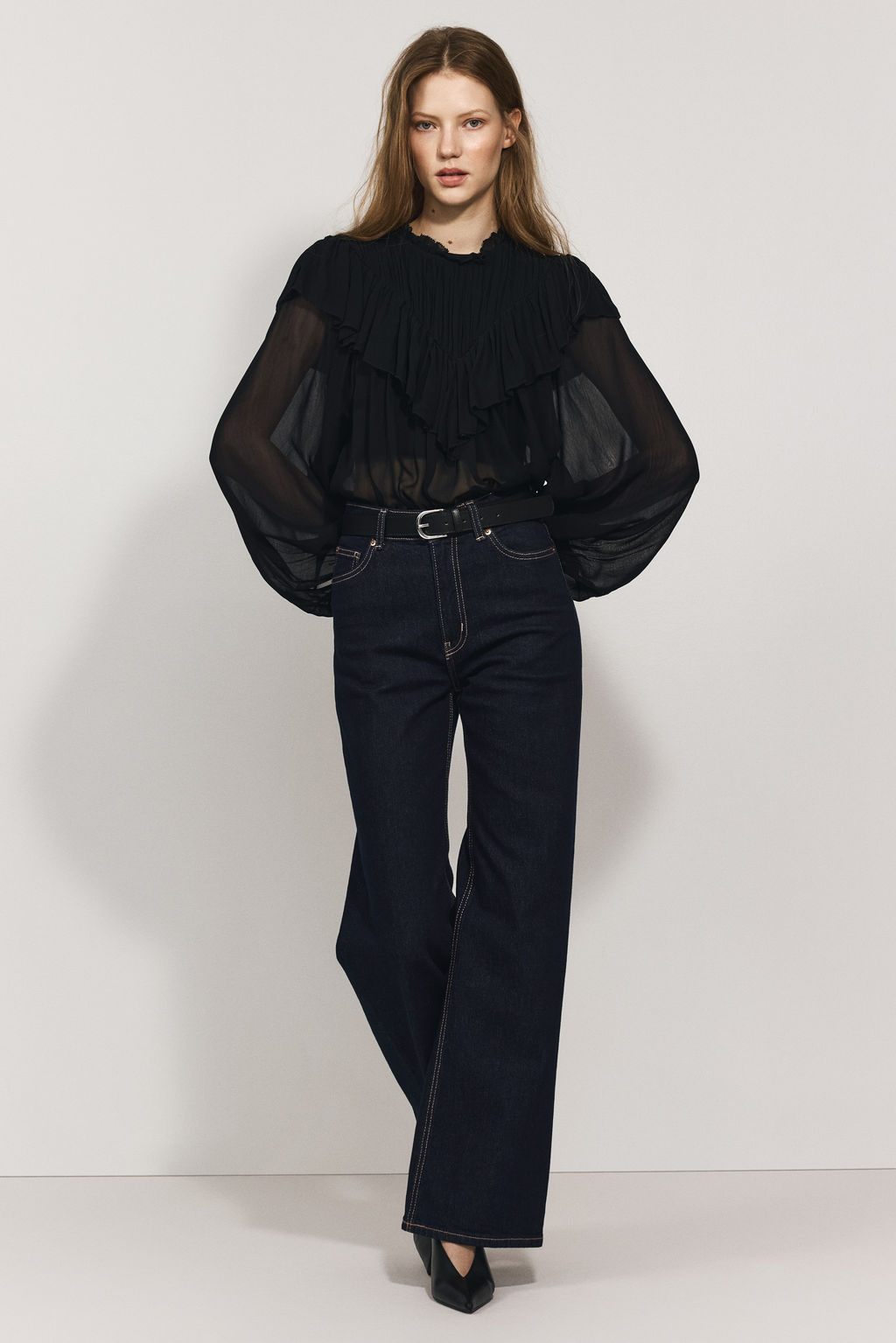 Blusa de gasa con volantes - H&m фото 3