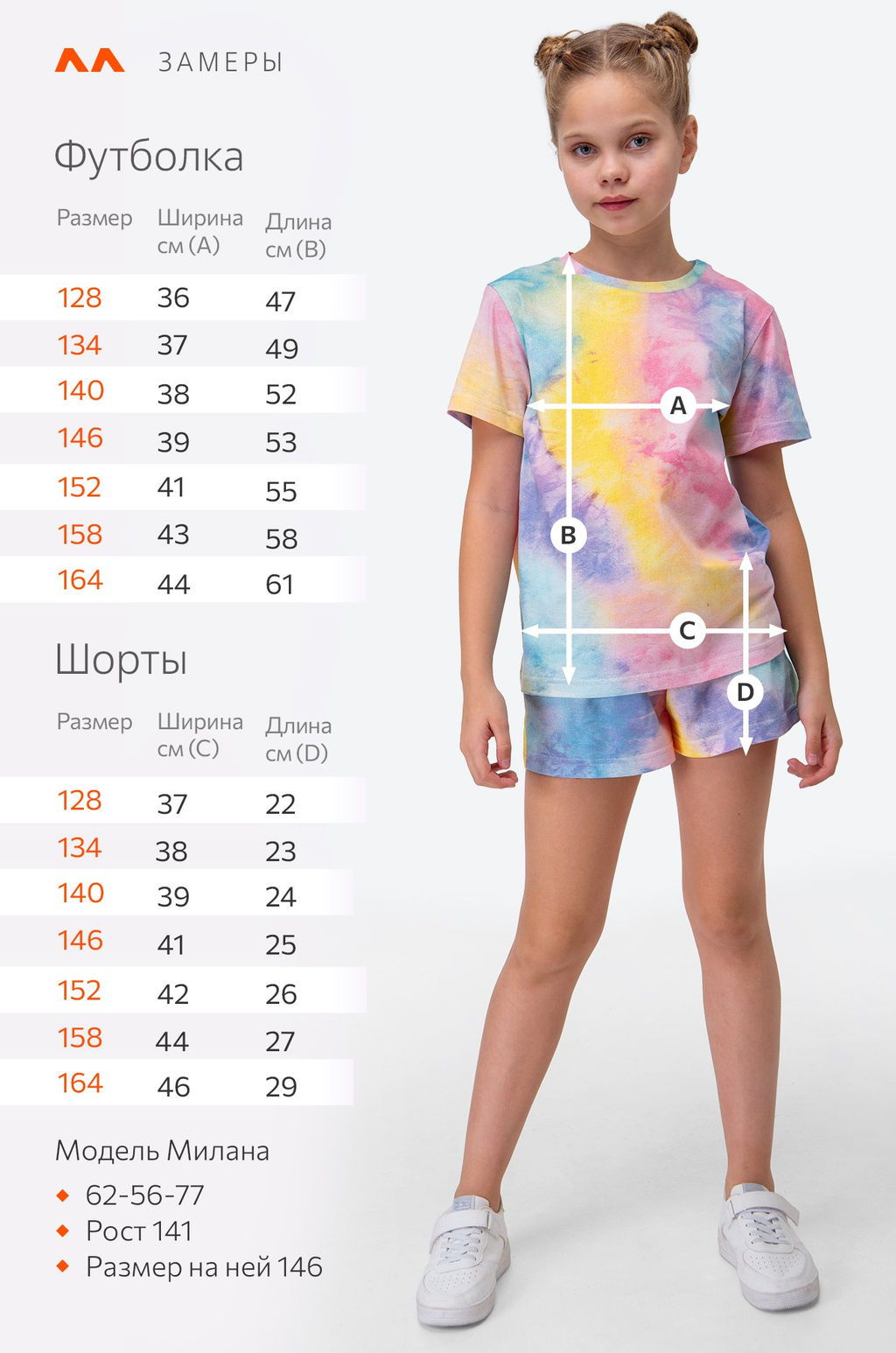 Хлопковая пижама для девочки с шортами Happyfox