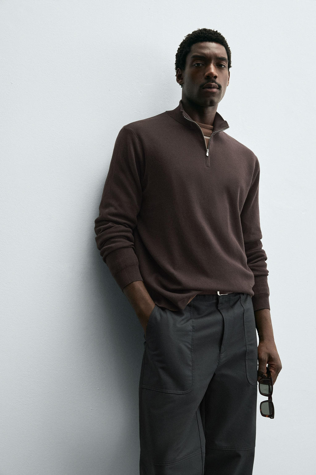 PURL KNIT ZIP-UP SWEATER - Zara фото 6