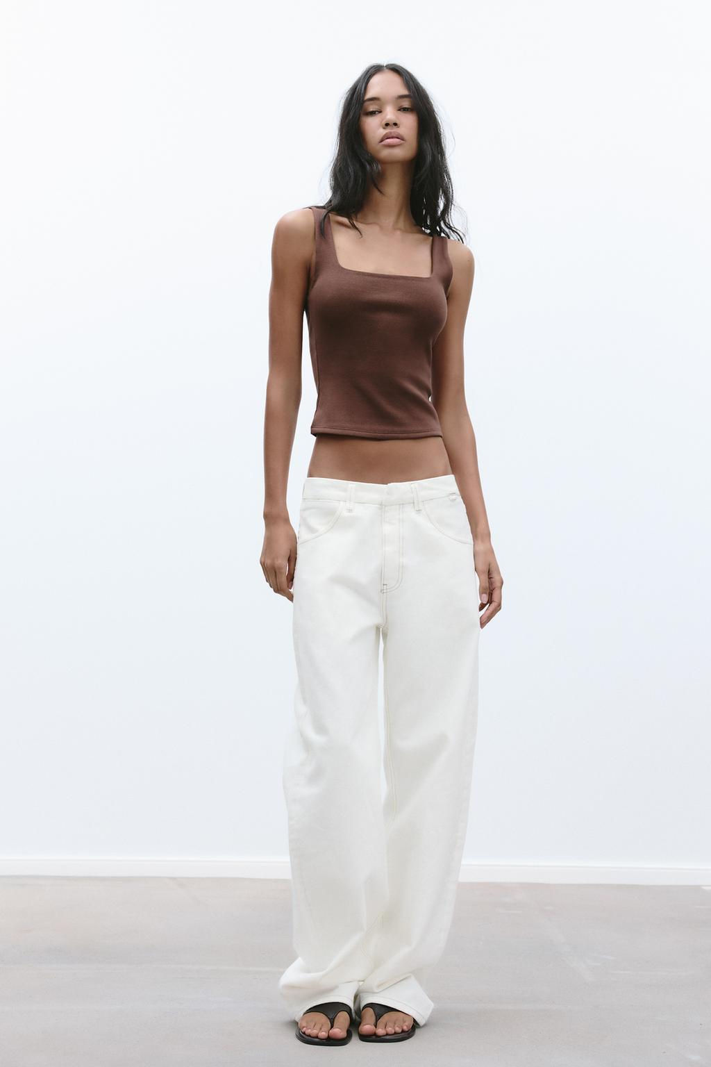 WIDE STRAP VEST TOP - Zara фото 21