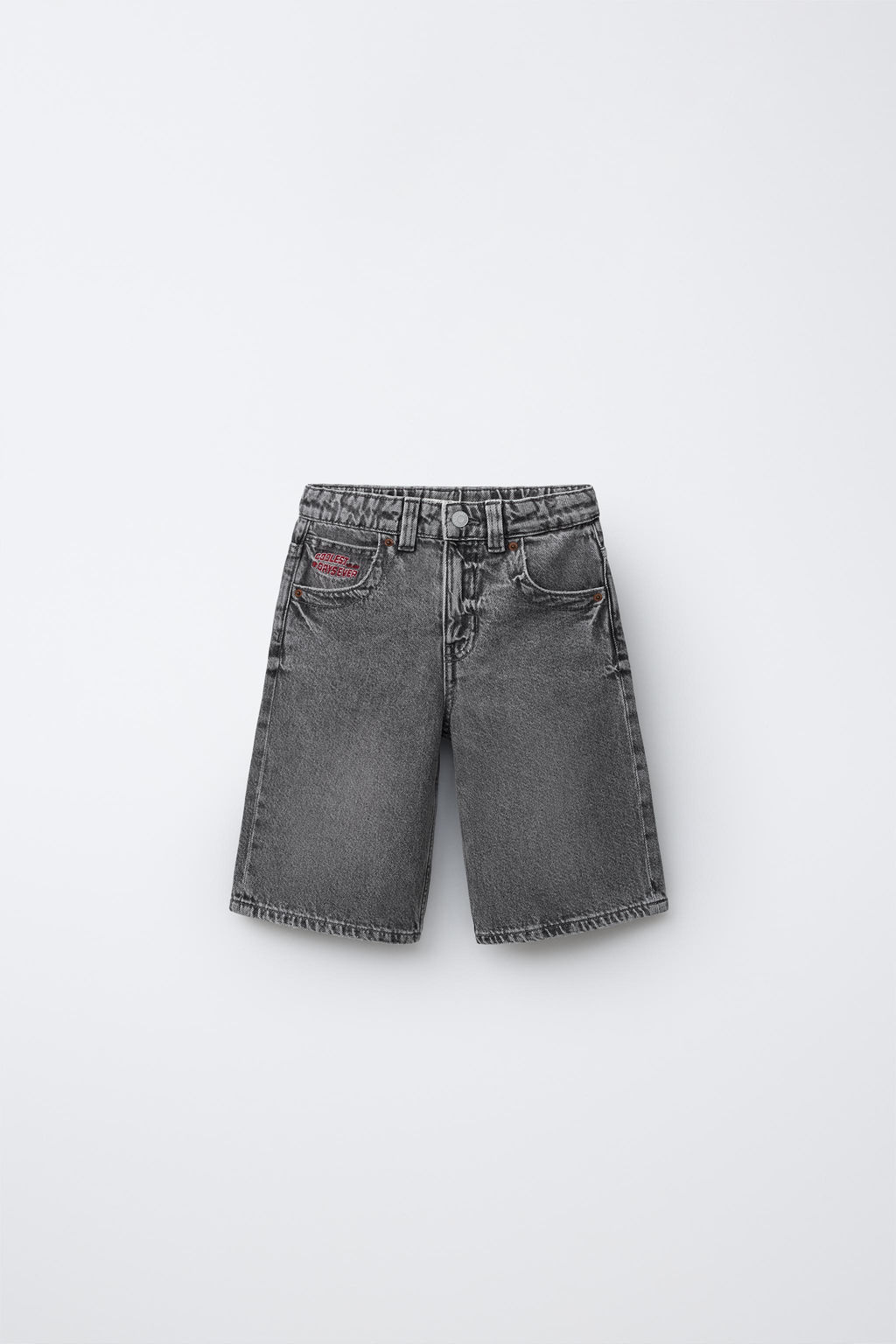 BERMUDA LARGA DENIM / Gris medio - Zara фото 2