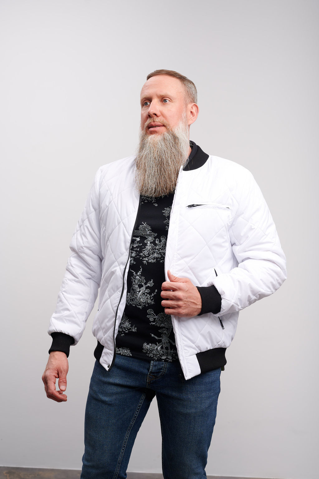 Бомбер мужской "Локс" белый