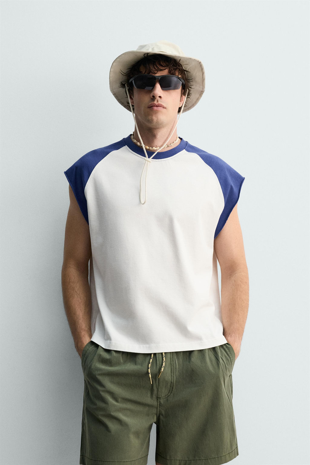 CAMISETA TANK COLOR BLOCK / Blanco