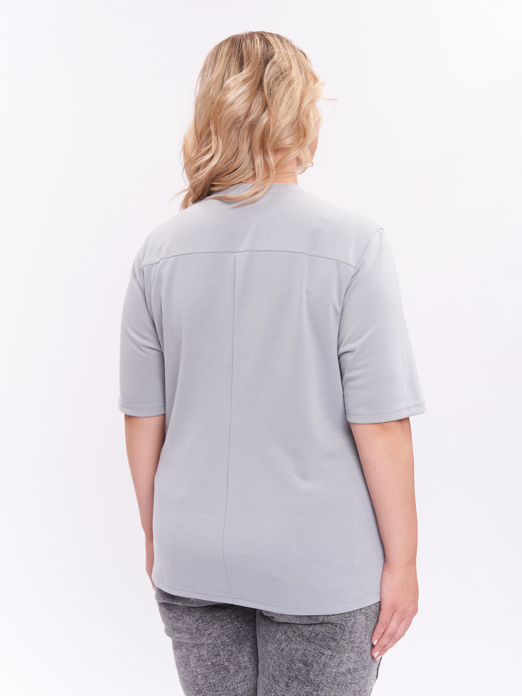Футболка из плотного трикотажа ZFU21506GRY24