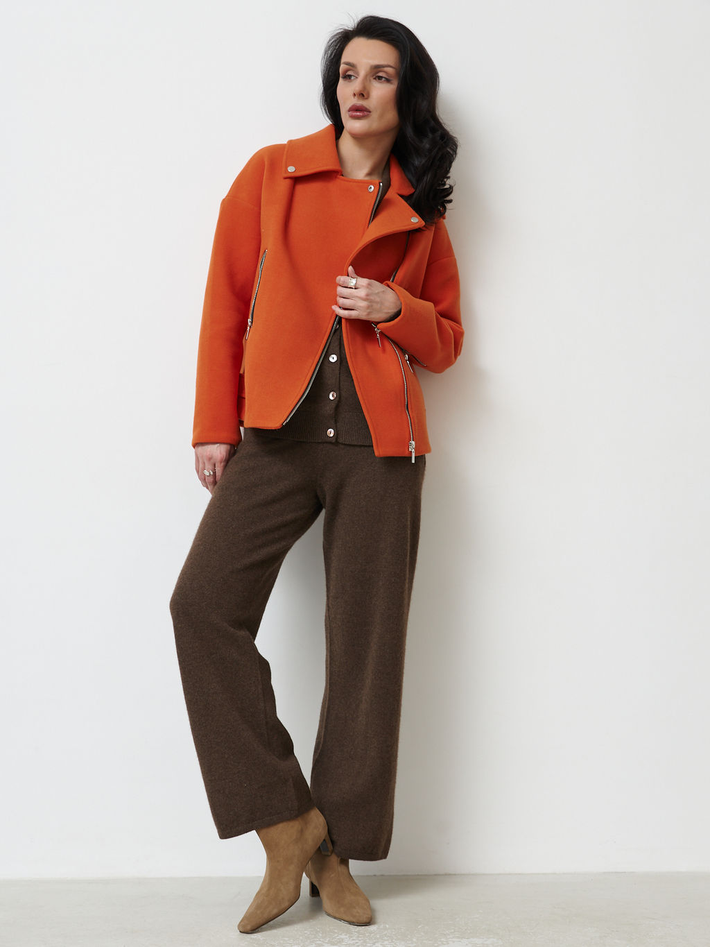 Пальто женское 1-4103/1-0364 апельсин