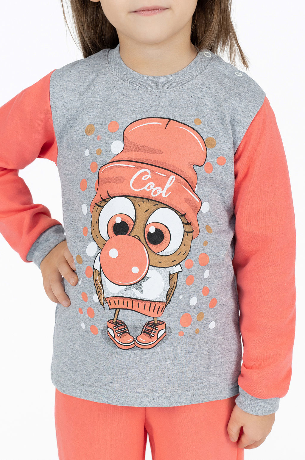 Костюм детский салатовыймеланж панда в наушниках - Утенок фото 33