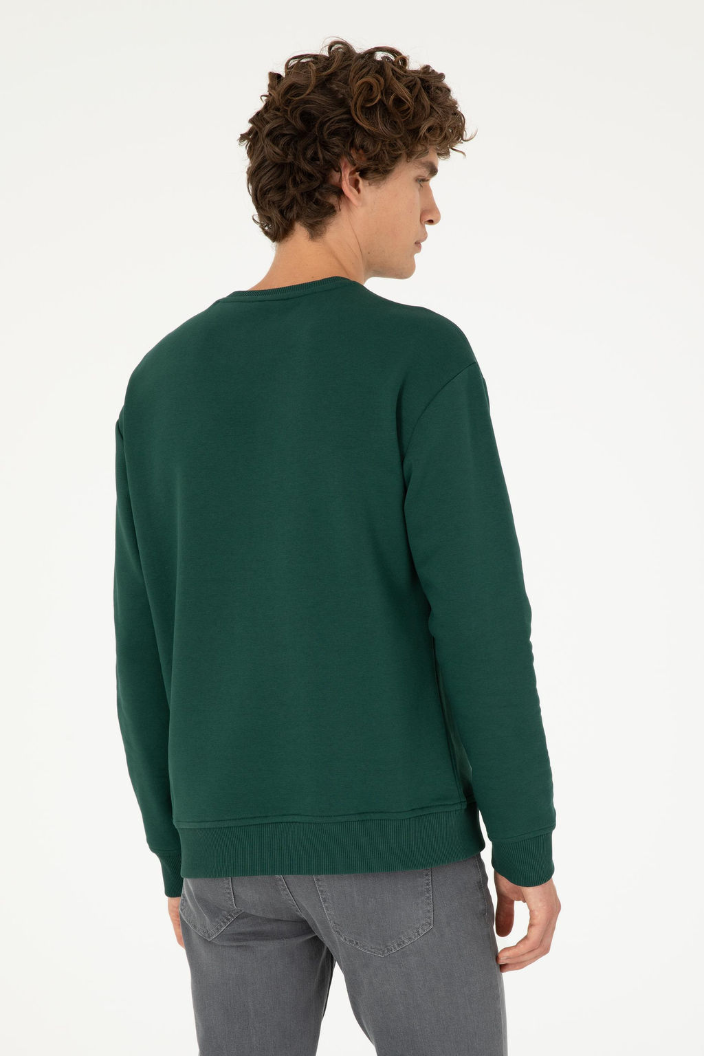 Мужской темно-зеленый базовый свитшот Неожиданная скидка в корзине - U.s. polo assn фото 5