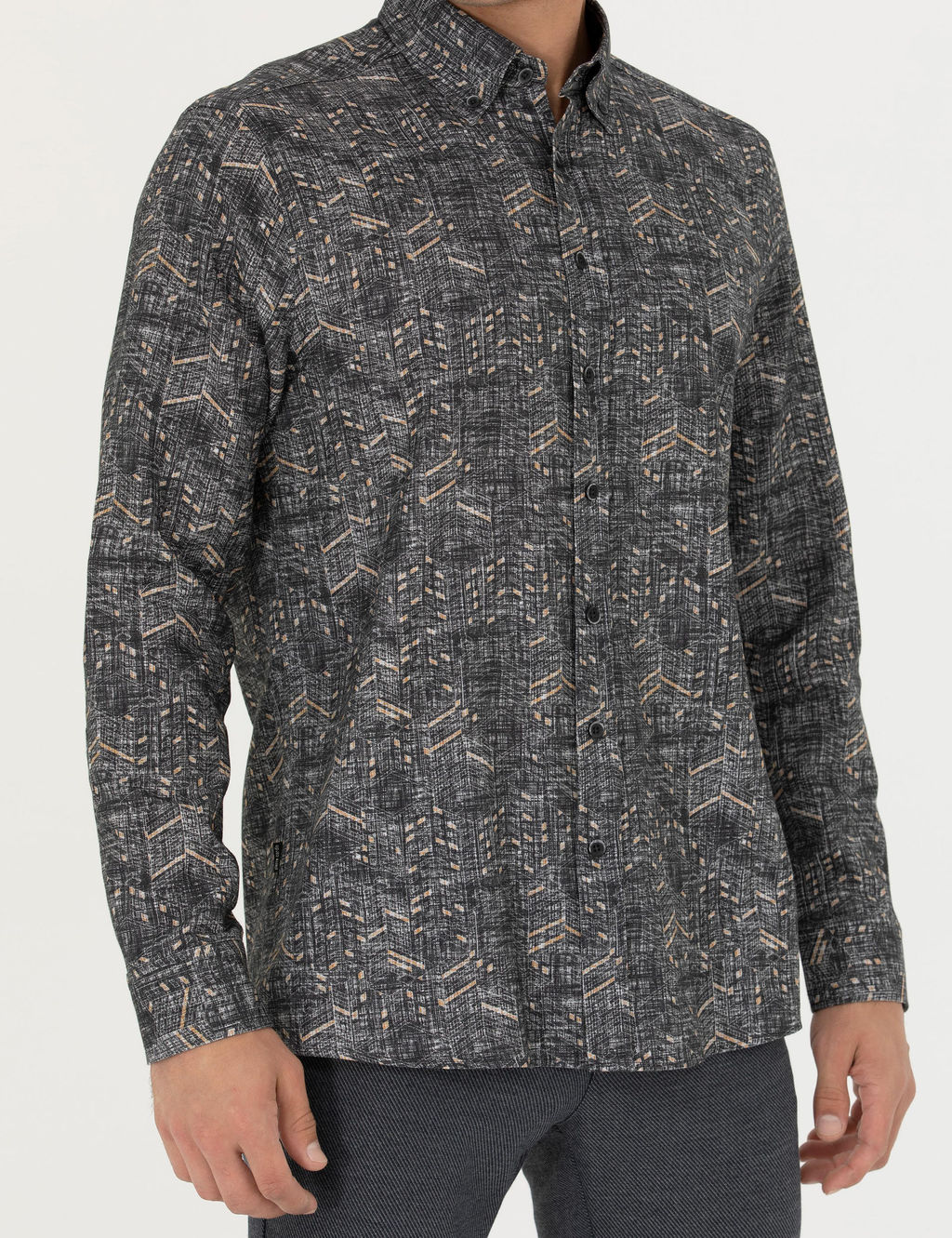 Siyah Regular Fit Uzun Kollu G_mlek - Pierre cardin фото 6