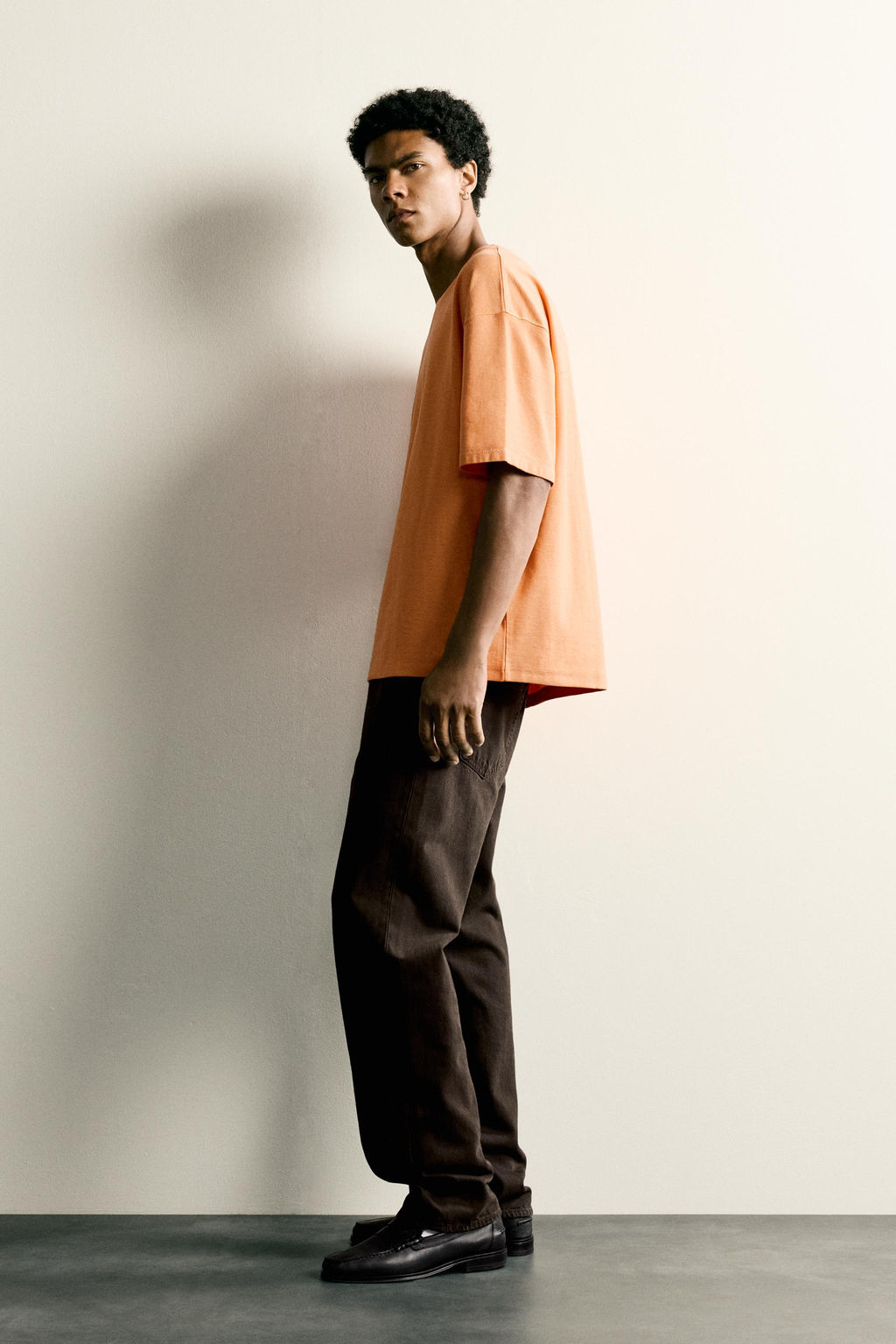 CAMISETA RELAXED FIT COSTURA / Naranja - Zara фото 4