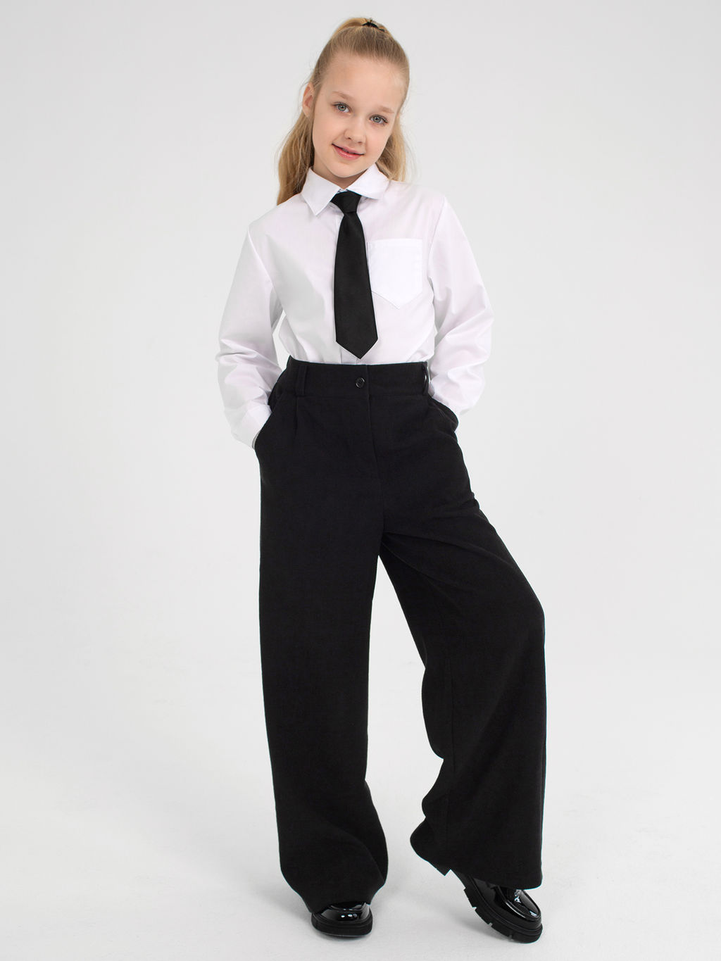 Брюки-палаццо для девочек - Синий мир фото 7