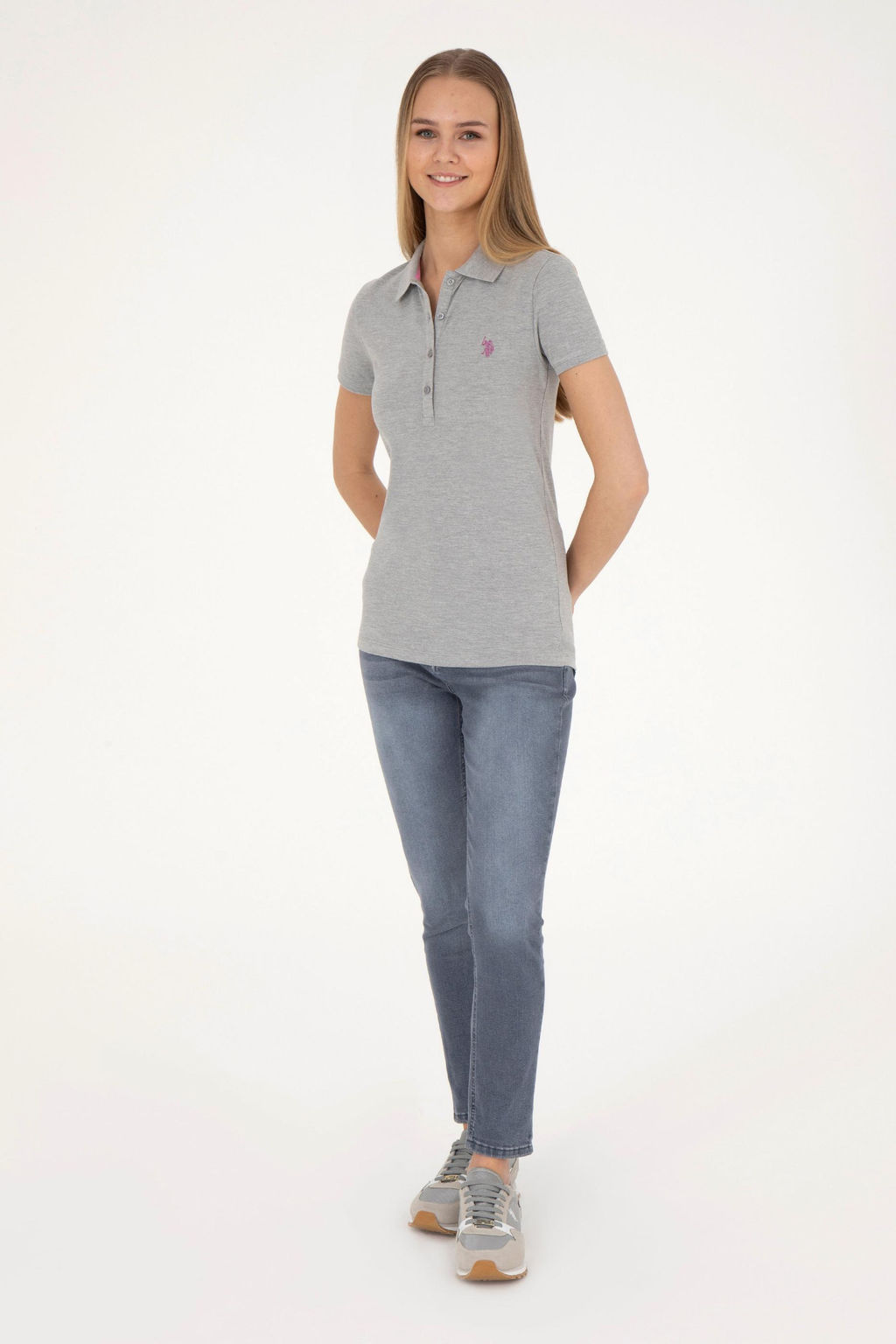 Женщина серая меландж базовая скидка на сюрприз в корзине - U.s. polo assn фото 4