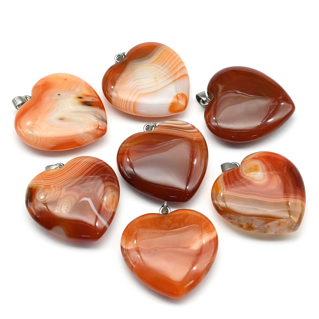 Кулон из сердолика "Сердце" 40*40мм