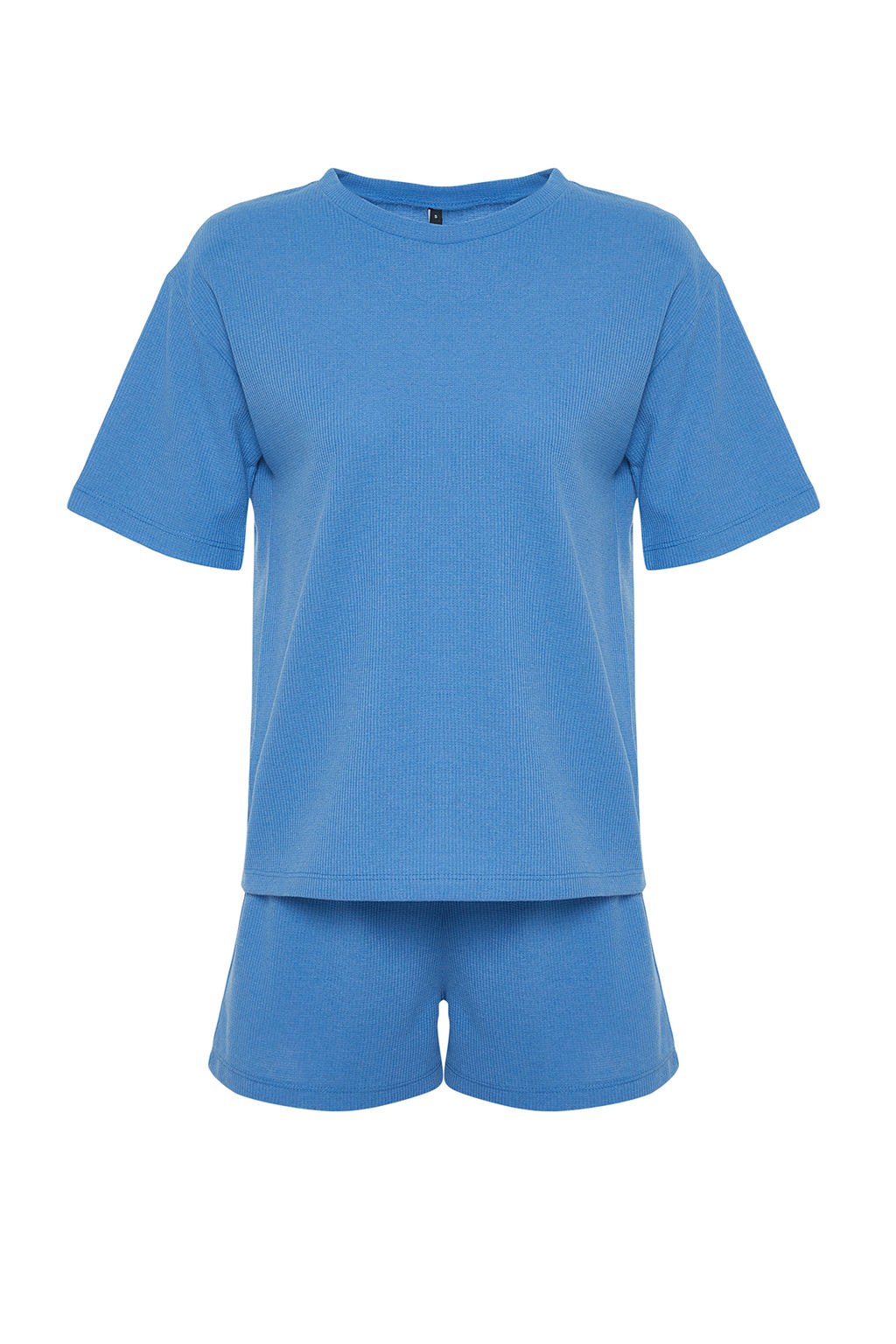 Trendyolmilla Siyah Waffle Kumas Sortlu Orme Pijama Tak?m? THMSS22PT0524  фото 8