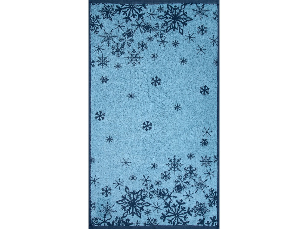 Полотенце махровое 6с103.412ж1 Снежинки-арт(джинс) 50х90см