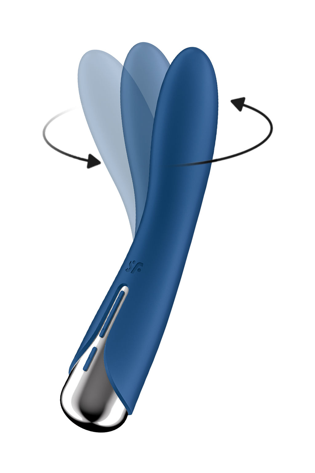 Вибратор для точки G с ротацией Satisfyer Spinning Vibe 1, силикон, синий, 17,8 см