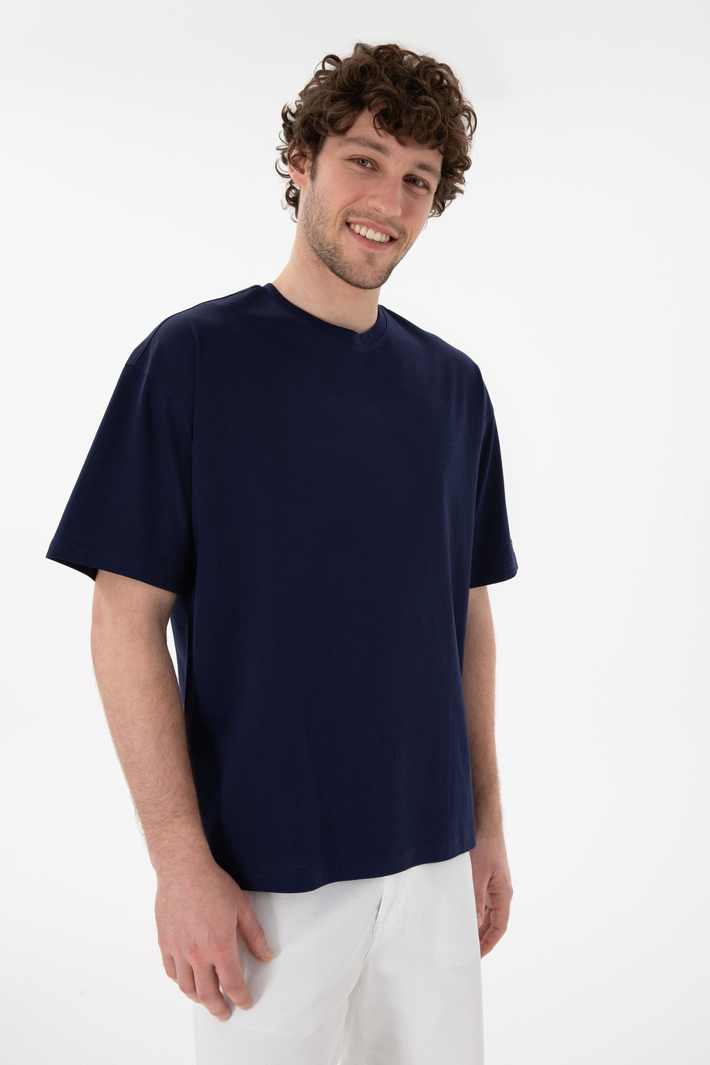 Erkek Comfort Fit Bisiklet Yaka Lacivert Merserize Basic Ti__rt Sepette S_rpriz _ndirim - U.s. polo assn фото 4