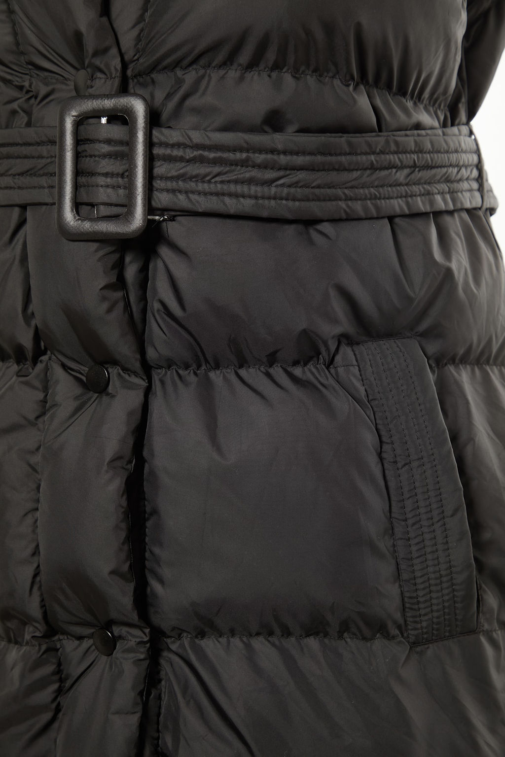 Siyah Kapusonlu Kemerli Su Itici Sisme Yelek TWOSS21YE0002 - Trendyolmilla фото 7