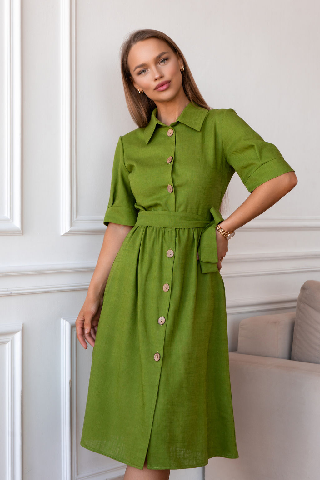 Платье Open Style 5688 зеленый