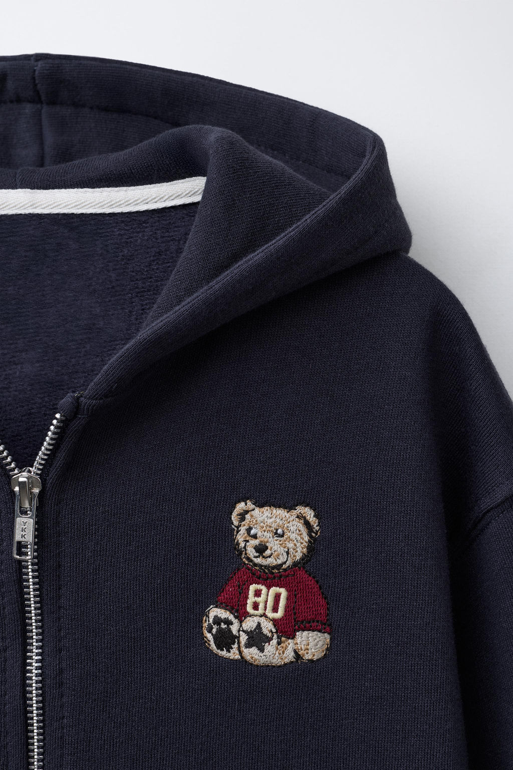 EMBROIDERED BEAR ZIP-UP SWEATSHIRT - Zara фото 3