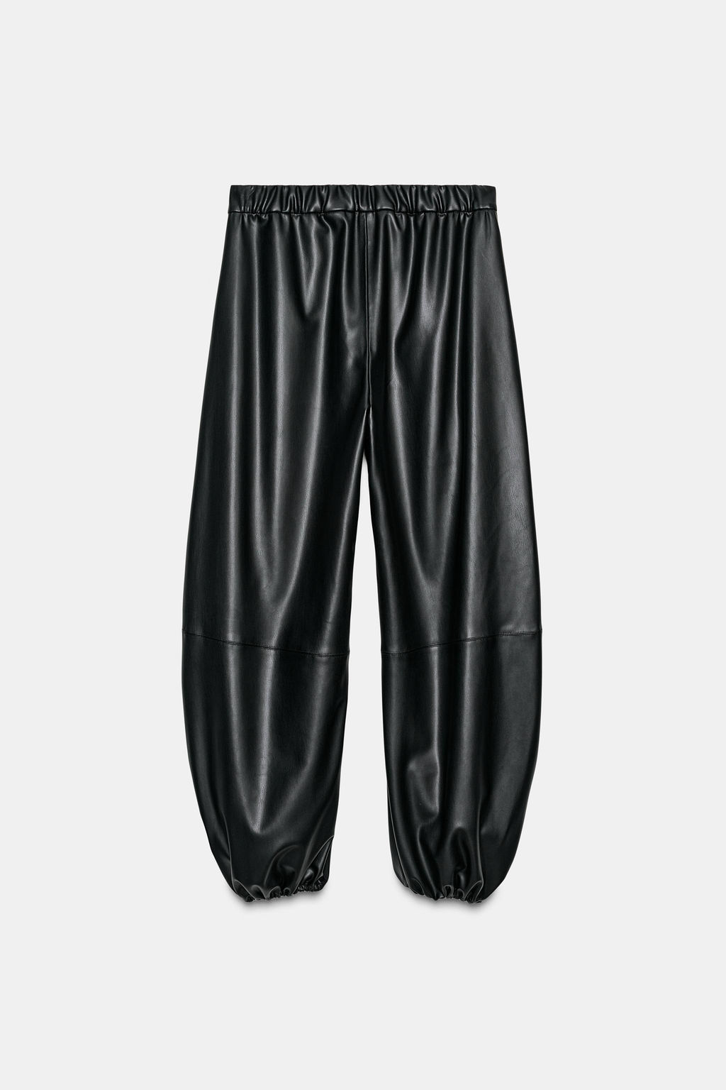 ZW COLLECTION LEATHER EFFECT BALLOON TROUSERS - Zara фото 5