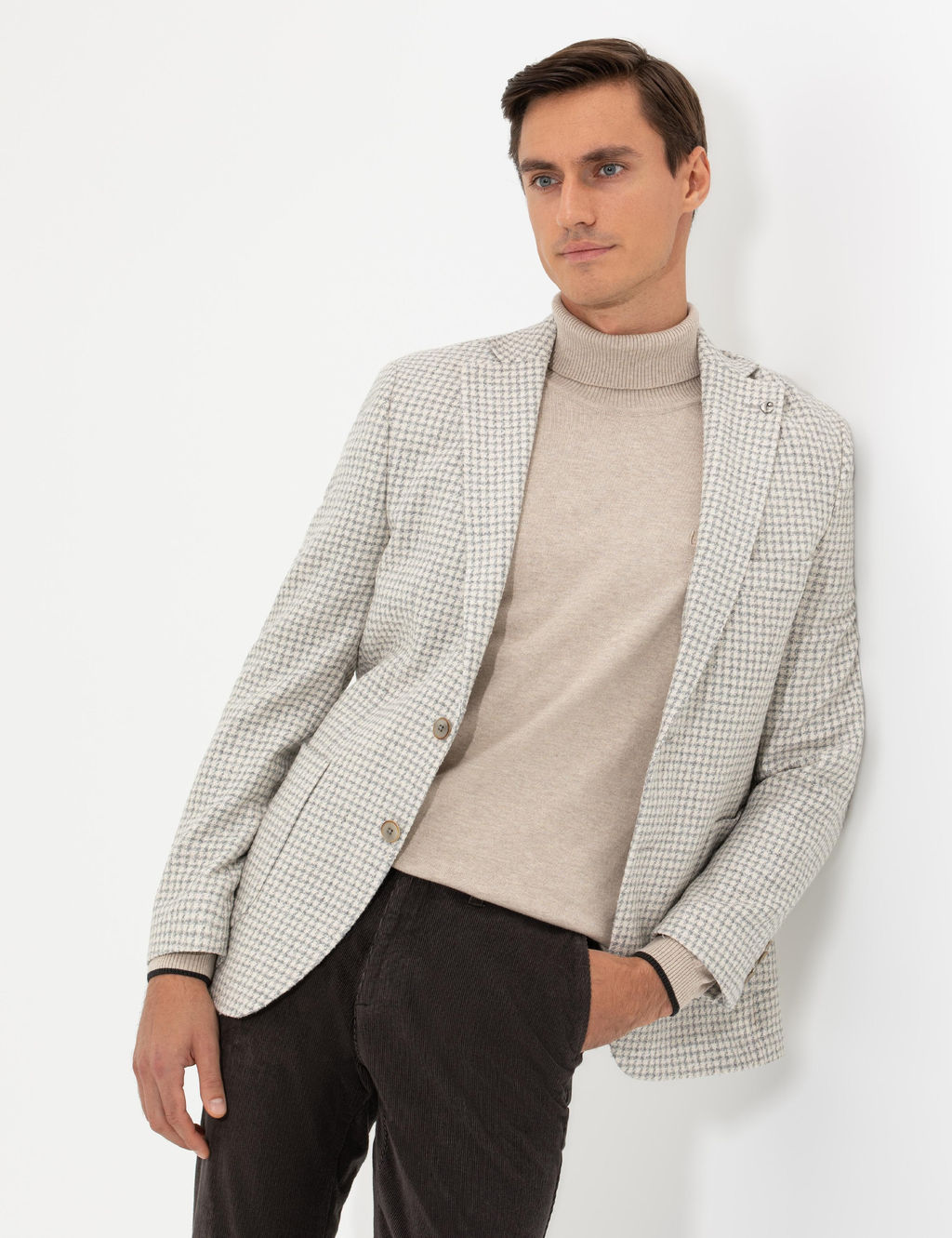 Светло-серая приталенная куртка - Cacharel фото 11