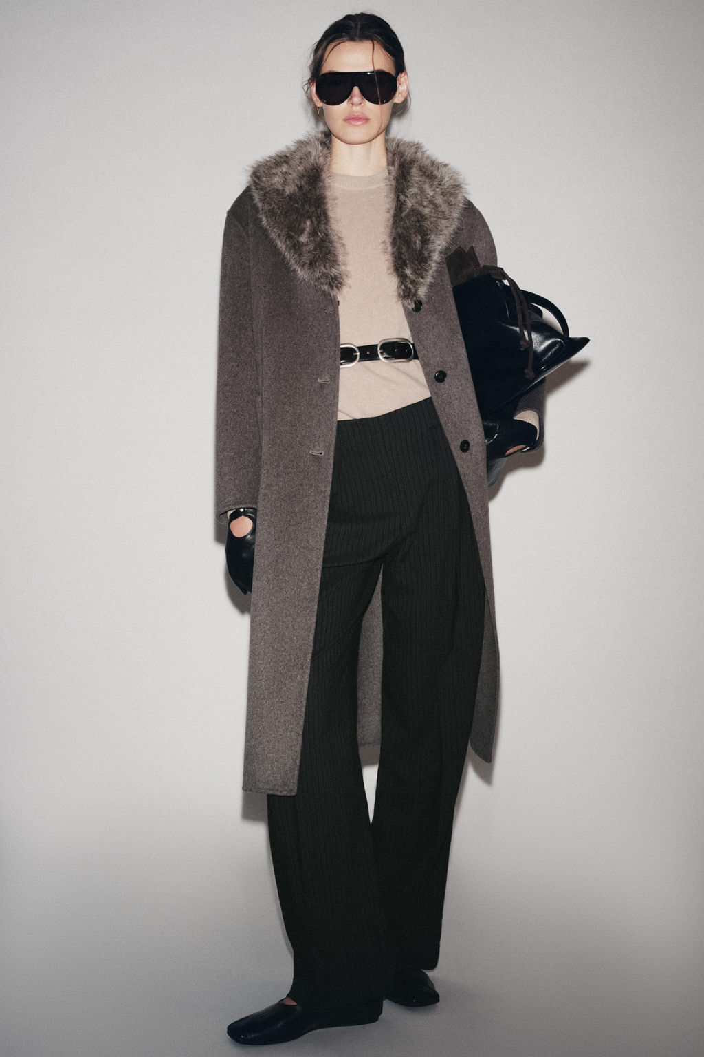 ZW COLLECTION LIMITED EDITION WOOL BLEND COAT - Zara фото 6