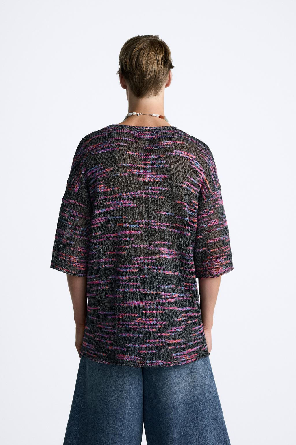 BUKUMLU DOKULU TRIKO T-SHIRT - Zara фото 3