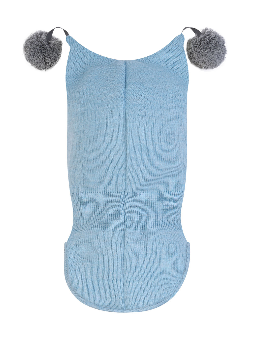 Шлем вязаный светлоголубой