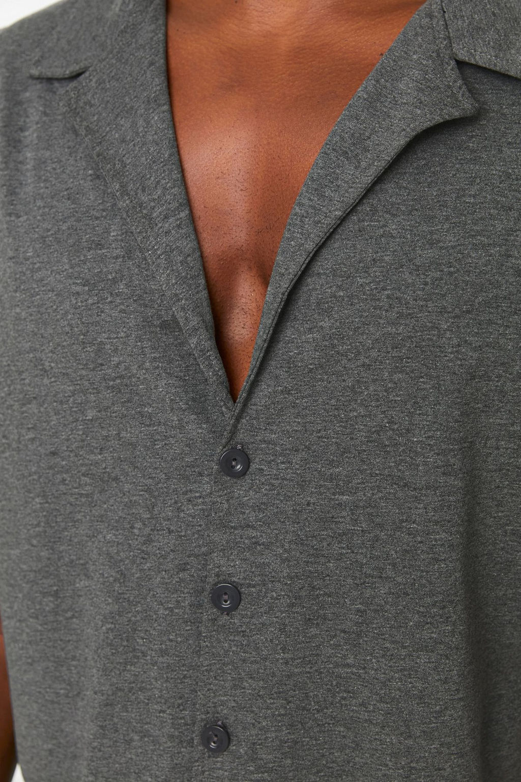 TRENDYOL MAN Bej Regular Fit Gomlek Yaka Orme Yazl?k Sortlu Pijama Tak?m? THMSS21PT0446 - Trendyolmilla фото 4