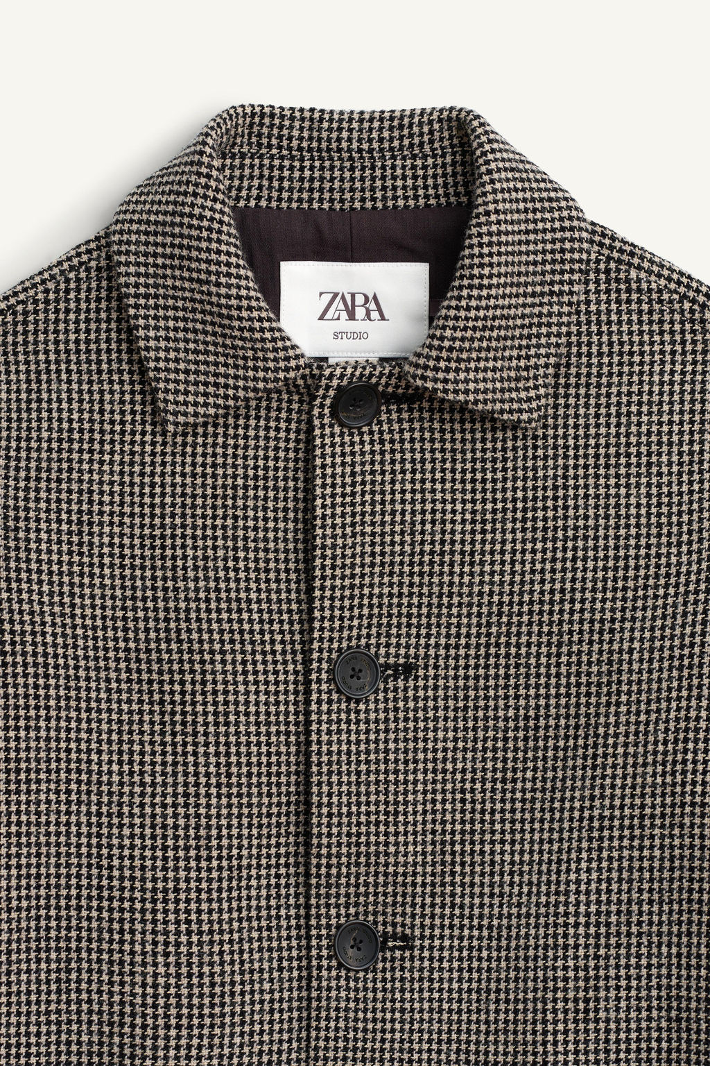 LIMITED EDITION HOUNDSTOOTH WOOL BLEND COAT - Zara фото 7