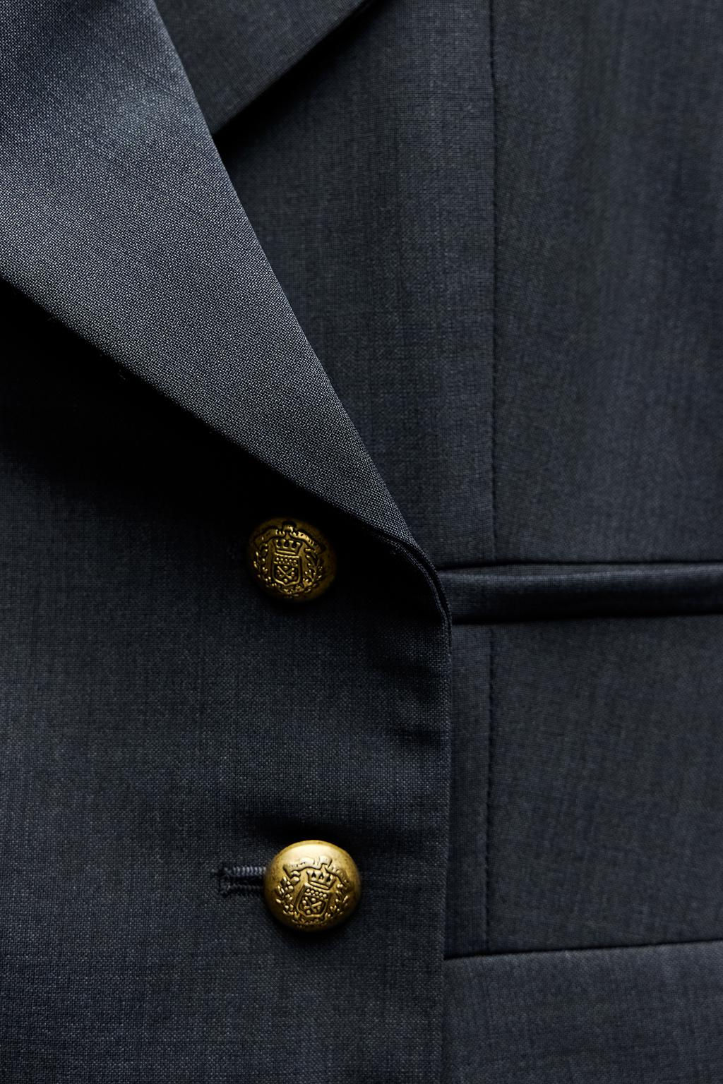 ZW COLLECTION BUTTON-UP WOOL BLAZER - Zara фото 10