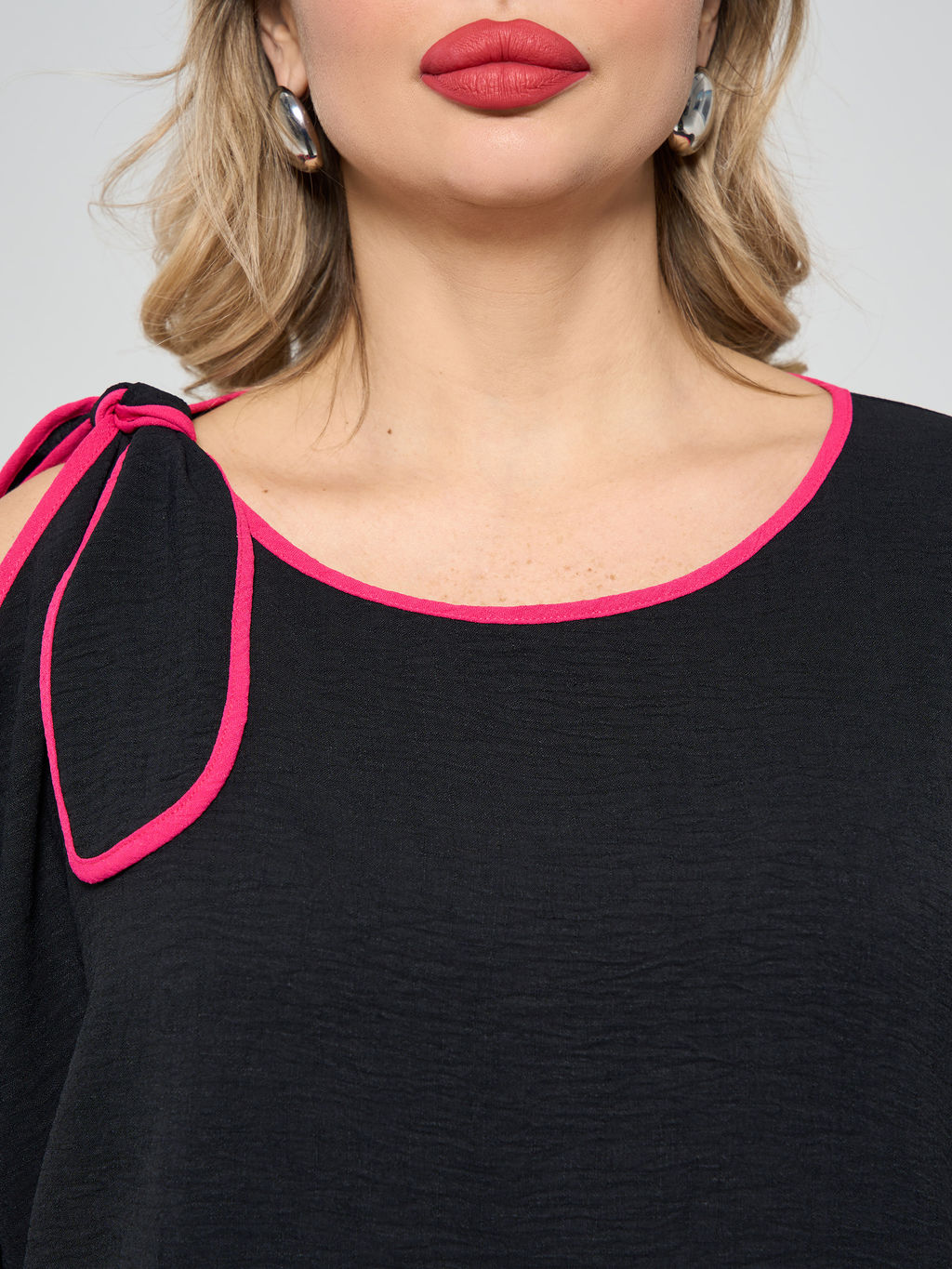 Блузка 0324-1 чёрный - Dora фото 15