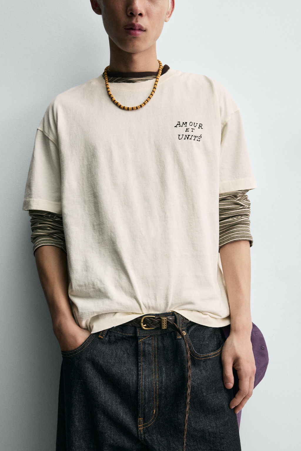 CAMISETA TEXTOS ESTAMPADOS / Blanco
