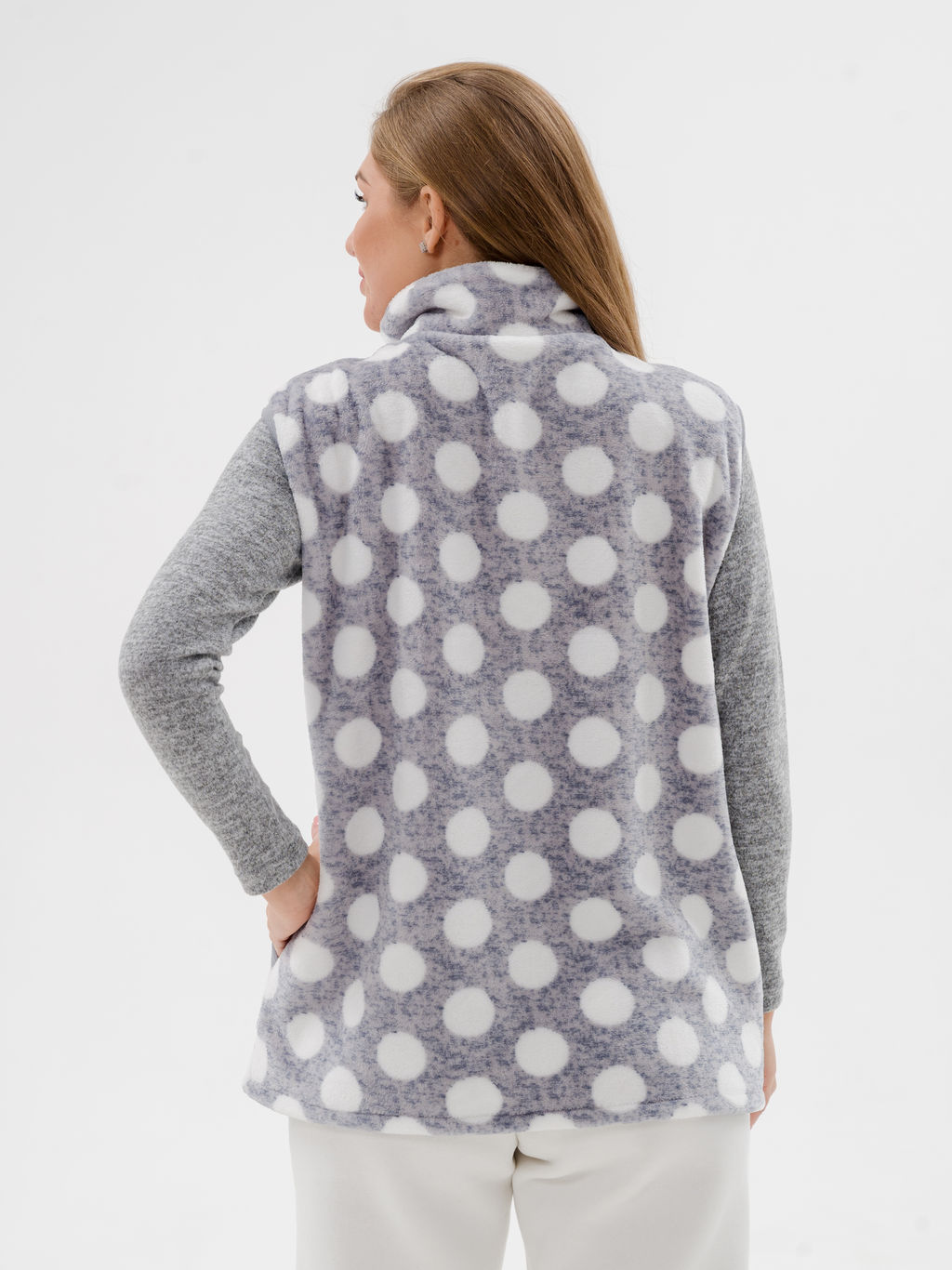 Жилет женский из ультрасофта Горох макси - Амадэль фото 9