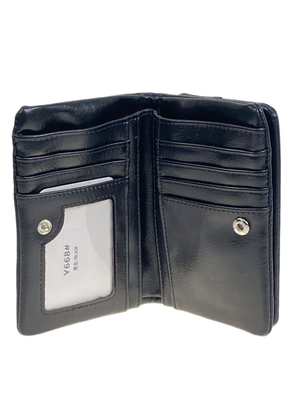 Женское портмоне из искусственной кожи, цвет черный - Greta фото 2