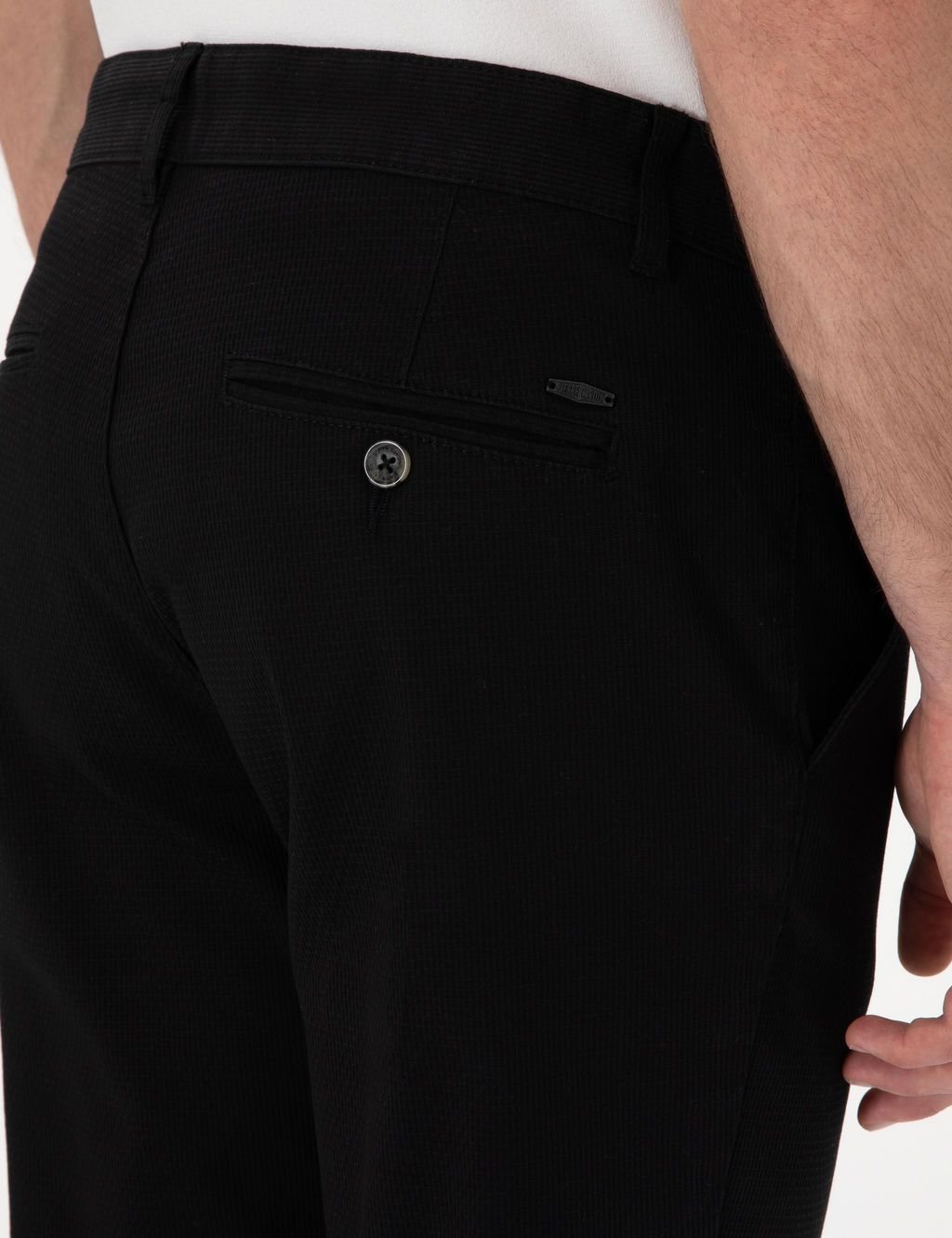 Siyah Slim Fit Kanvas Pantolon