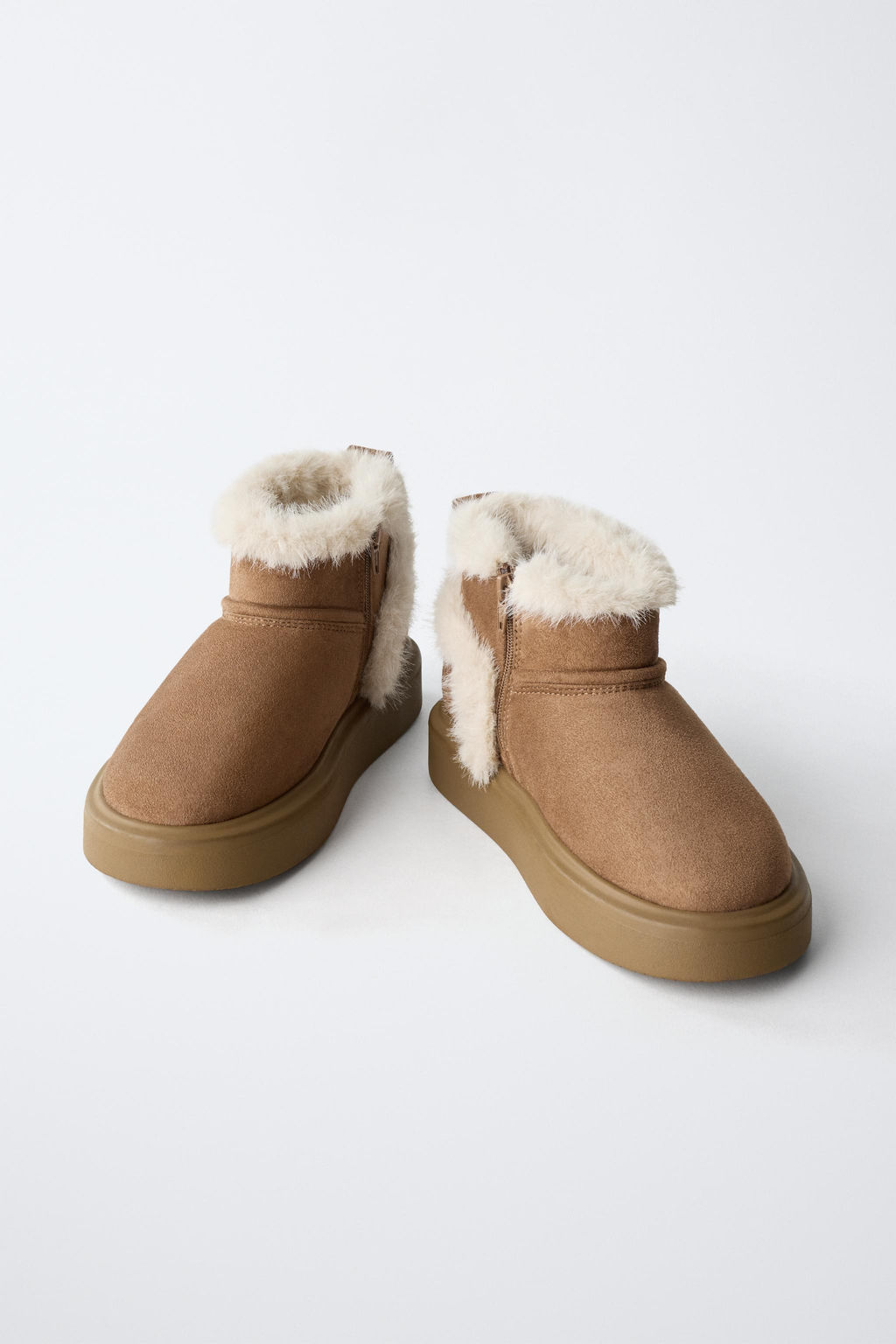 FAUX FUR ANKLE BOOTS - Zara фото 4