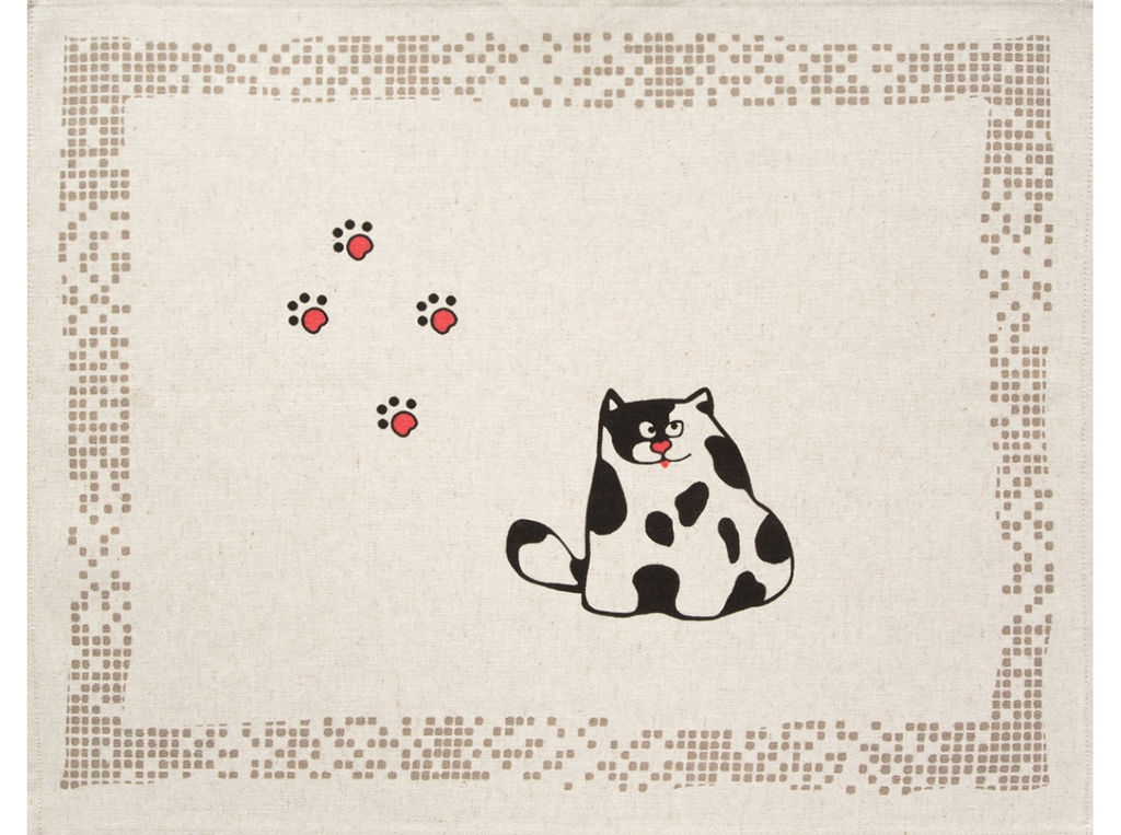 24С27-ШР/р.п/фкор/к. Комплект полотенец из 3 шт 46*60 "Коты-3" цв. 1 рис. 373